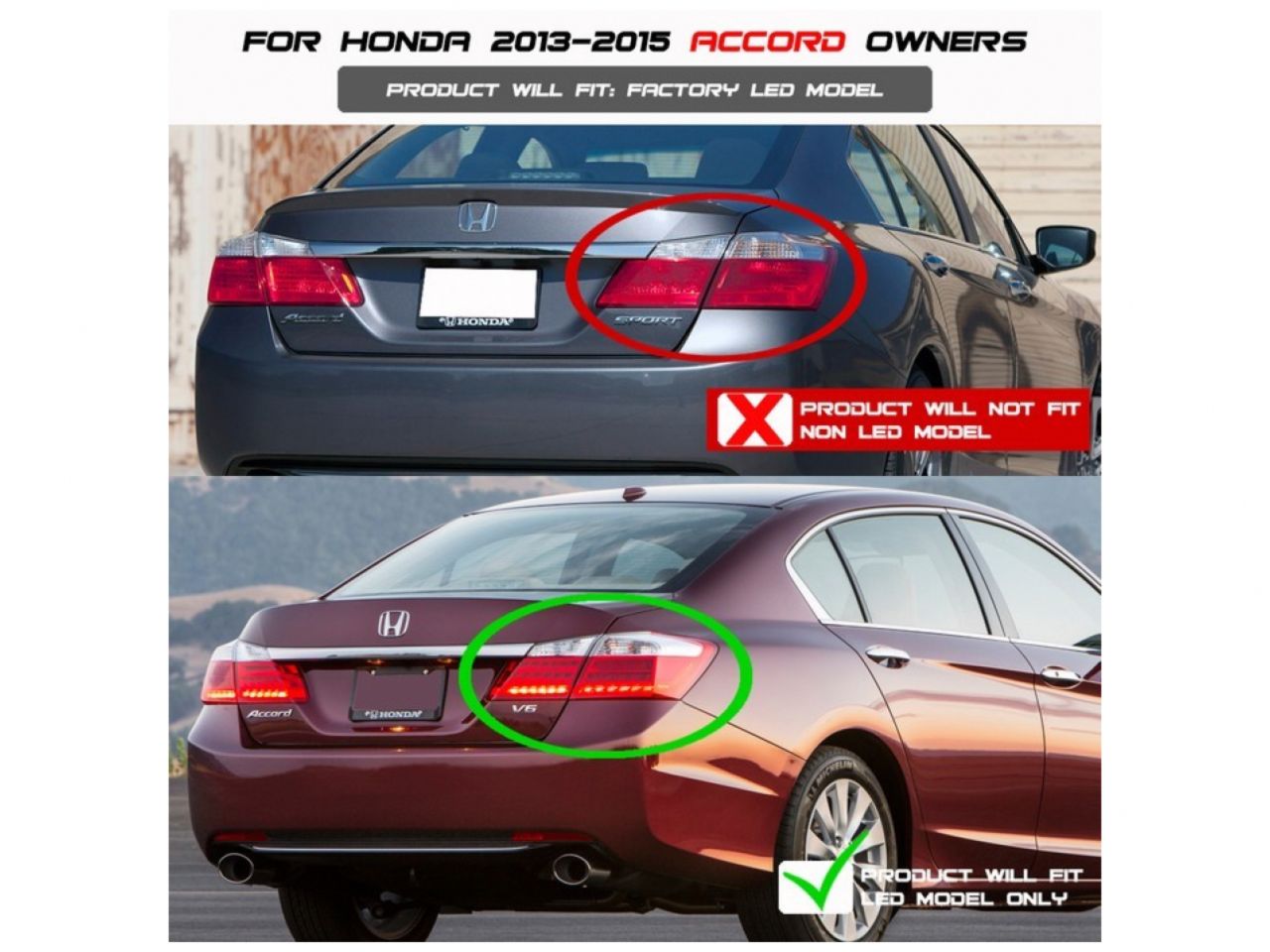 Spyder Honda Accord 2013-2015 4DR (Original LED Version) LED Tail Lights