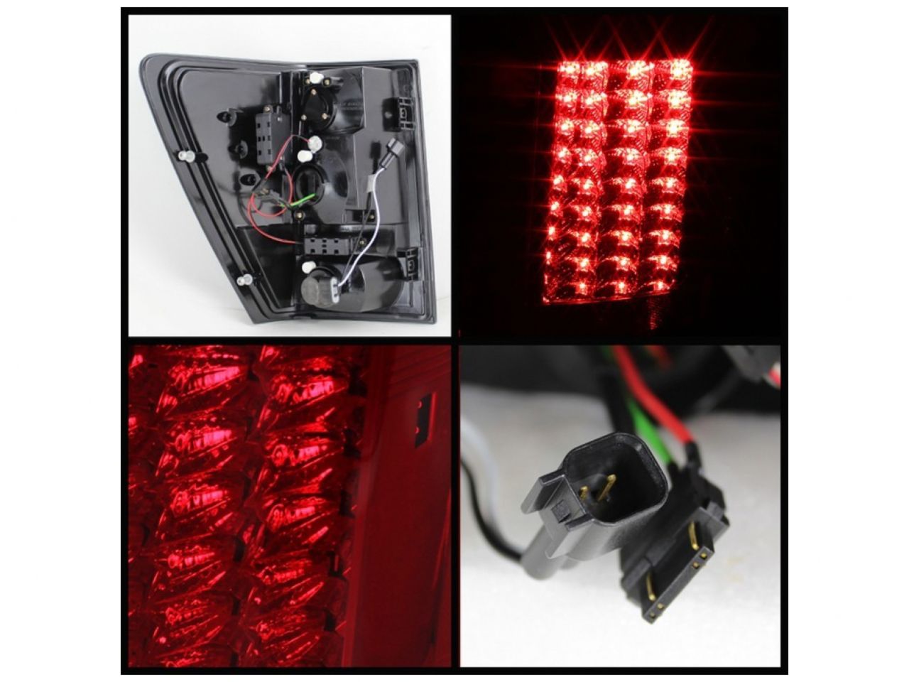 Spyder Jeep Grand Cherokee 07-10 LED Tail Lights - Red Clear