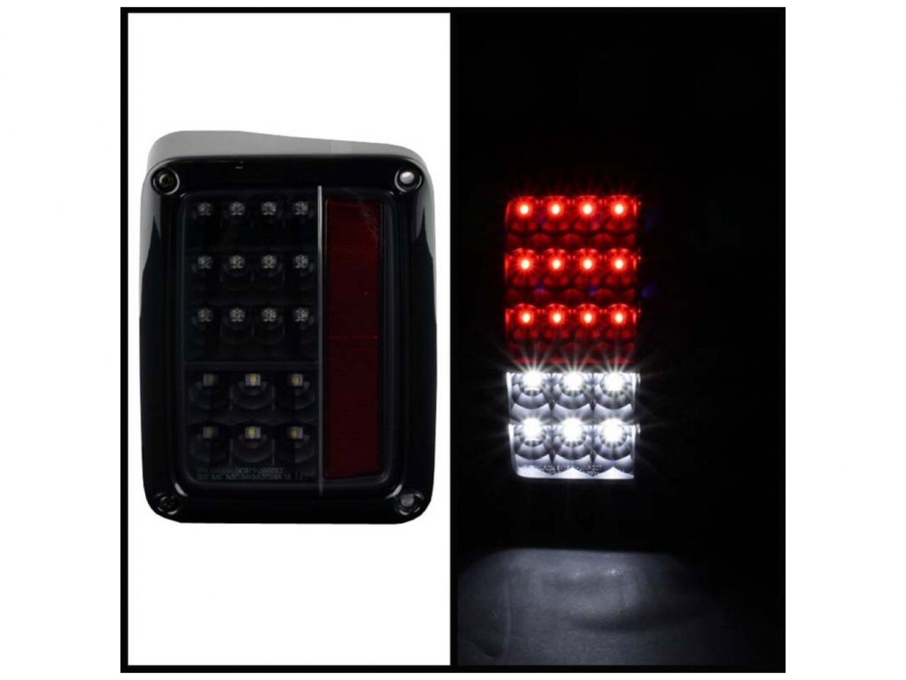 Spyder Jeep Wrangler 07-16 LED Tail Lights - Black (SKU #5070395)