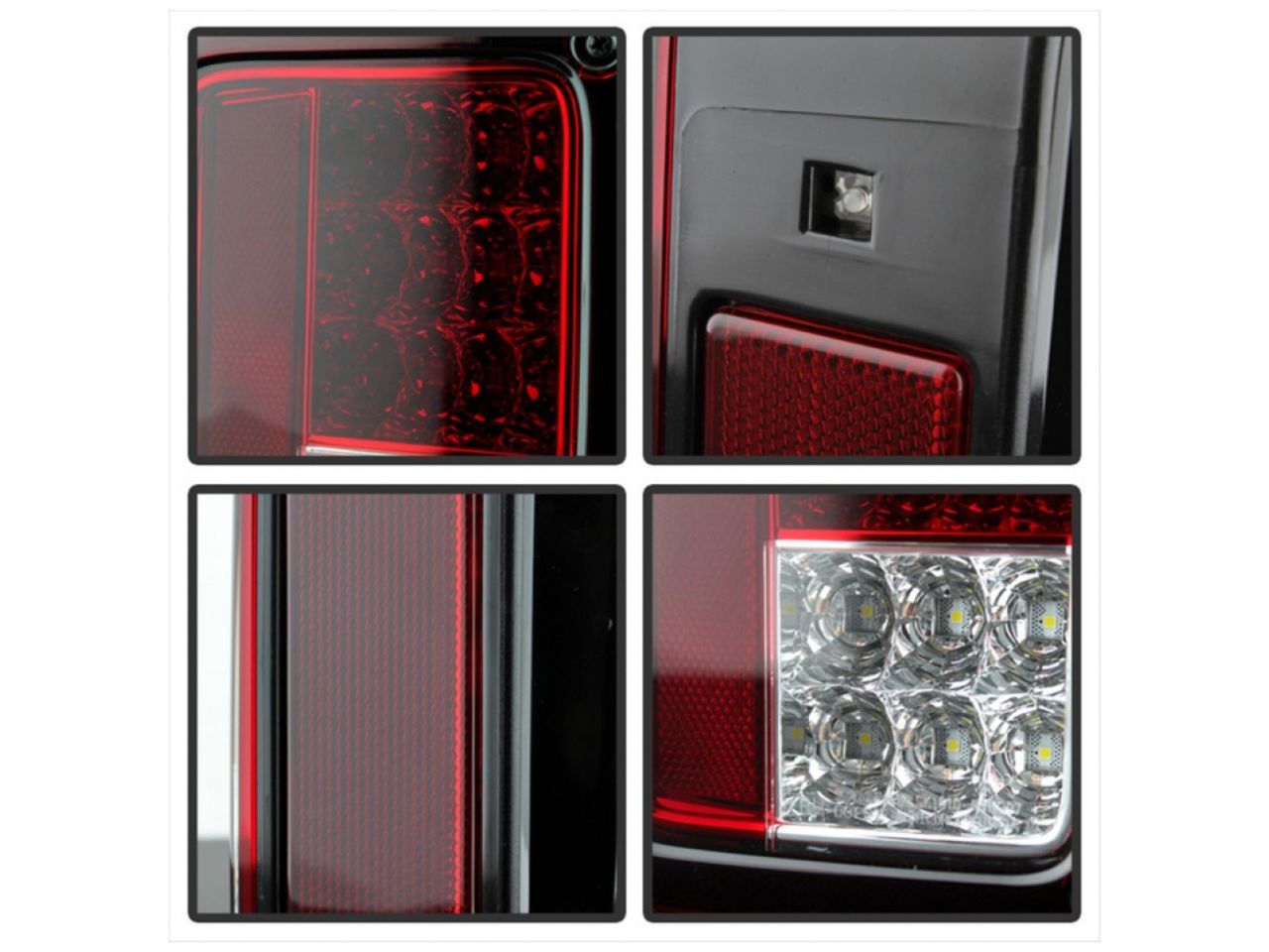 Spyder Jeep Wrangler 07-16 LED Tail Lights - Red Clear (SKU #5070401)