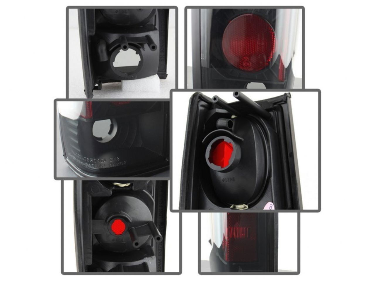 Spyder Nissan Hardbody 86-97 Euro Style Tail Lights - Black Smoke