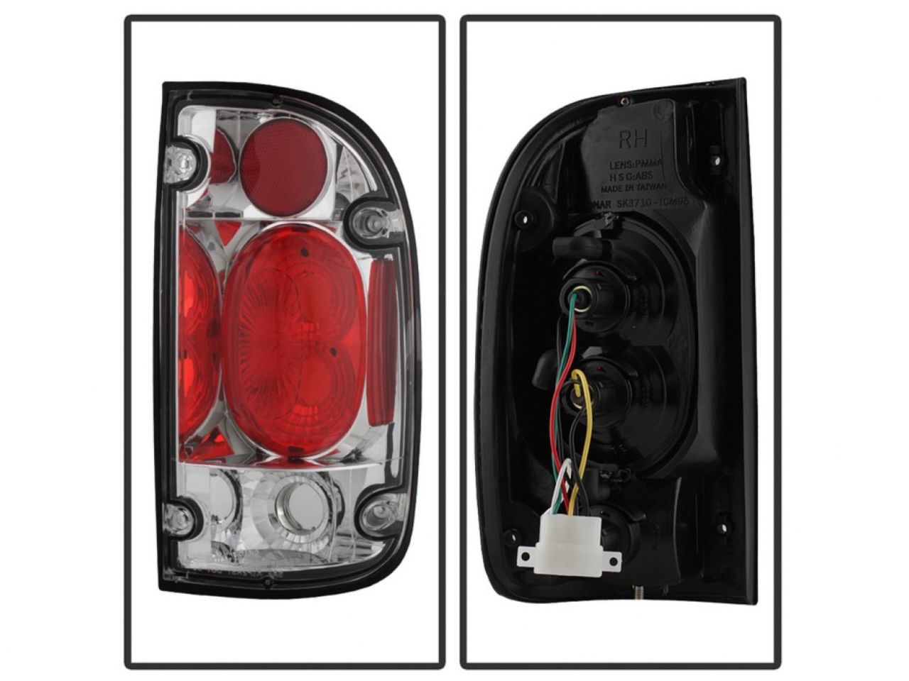 Spyder Toyota Tacoma 01-04 Euro Style Tail Lights - Chrome (SKU #5007841) 0BCKE