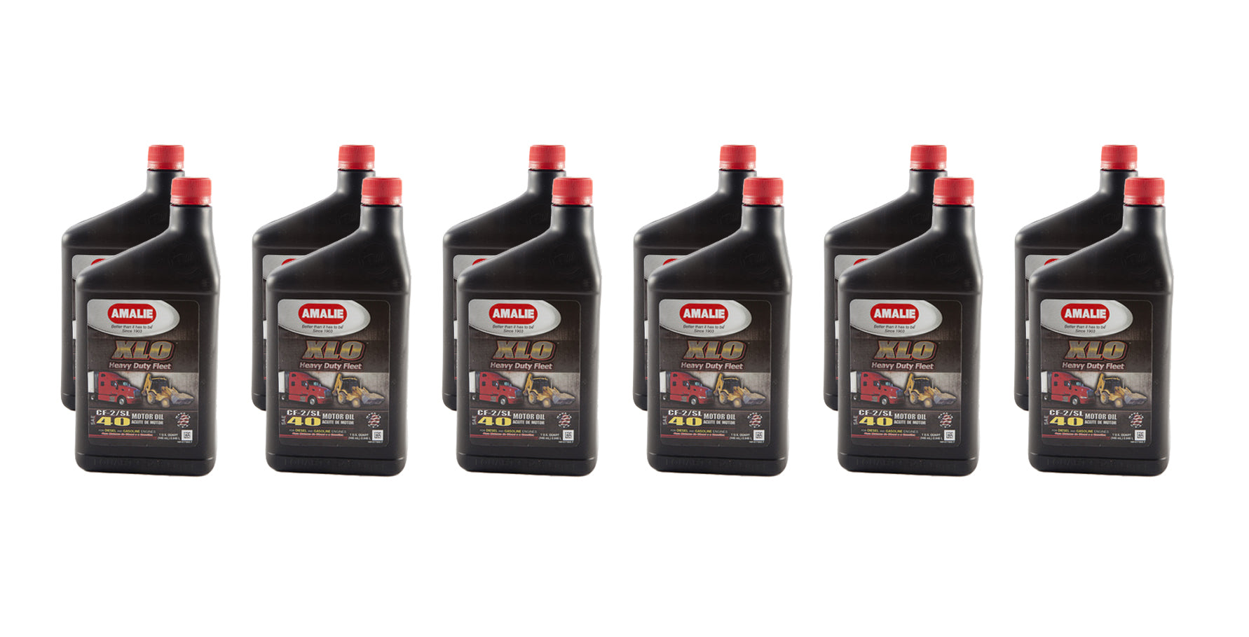 Amalie XLO Heavy Duty Fleet 40w Oil Case 12 x 1 Quart AMA160-61746-56