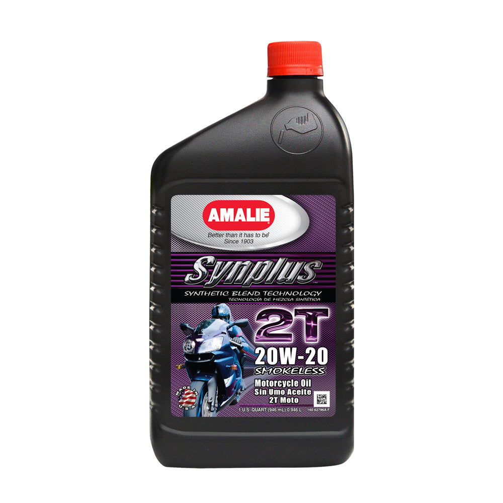 Amalie Synplus Blend 2T Motor cycle Oil Case 12 x 1Qt AMA160-62796-56