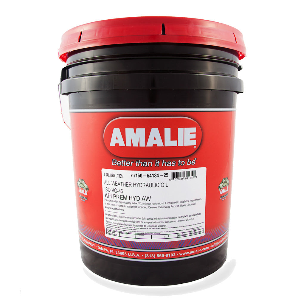 Amalie All-Weather Hydraulic Oil 46 - 5 Gallon Pail AMA160-64134-25