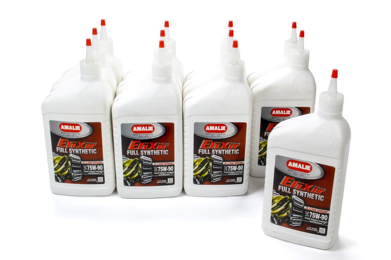 Amalie Elixir Full Syn GL-5 75w 90 Gear Oil Case 12x1Qt AMA160-73166-56