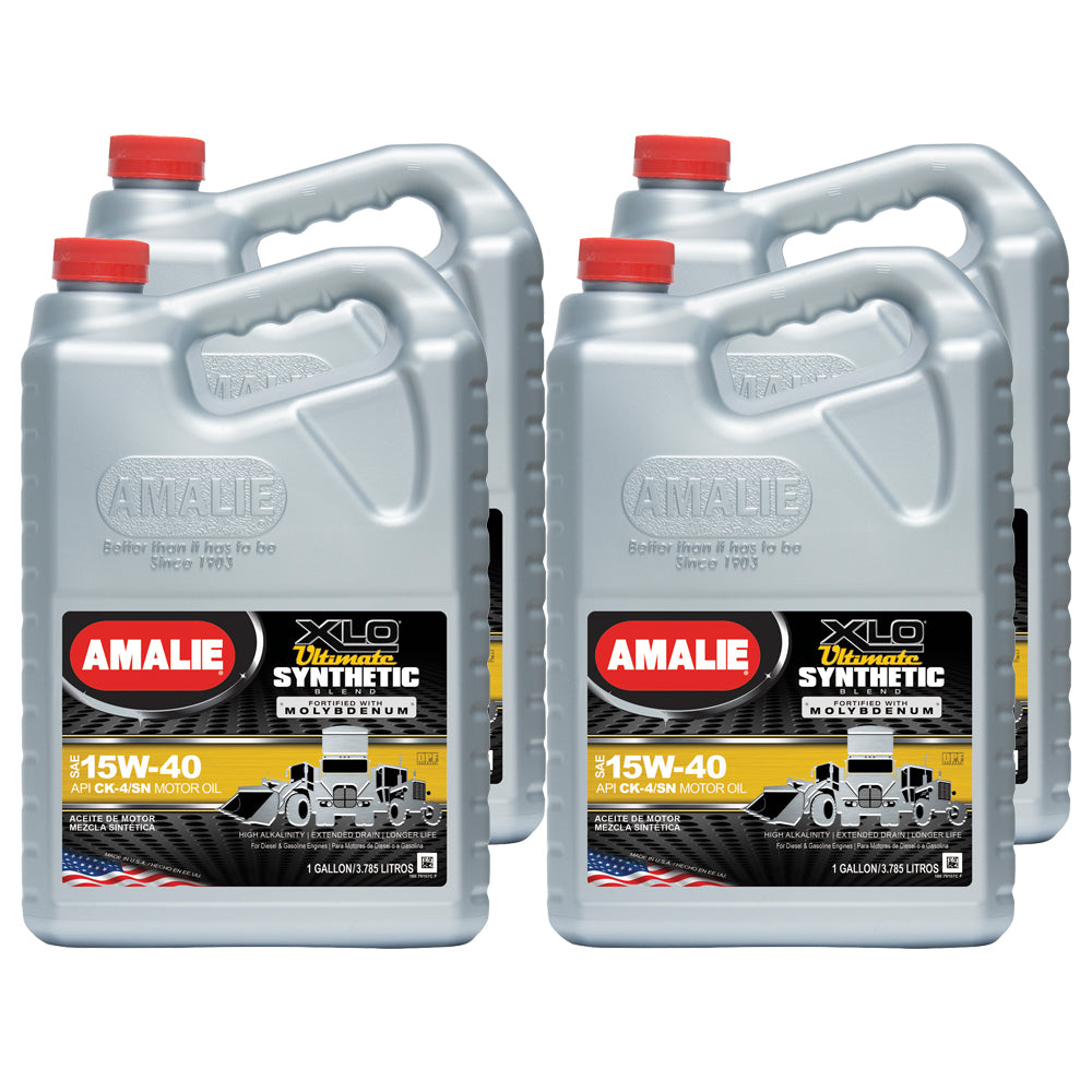 Amalie XLO Ultimate Synthetic Blend 15w40 Case 4x1 Gal AMA160-79107-36