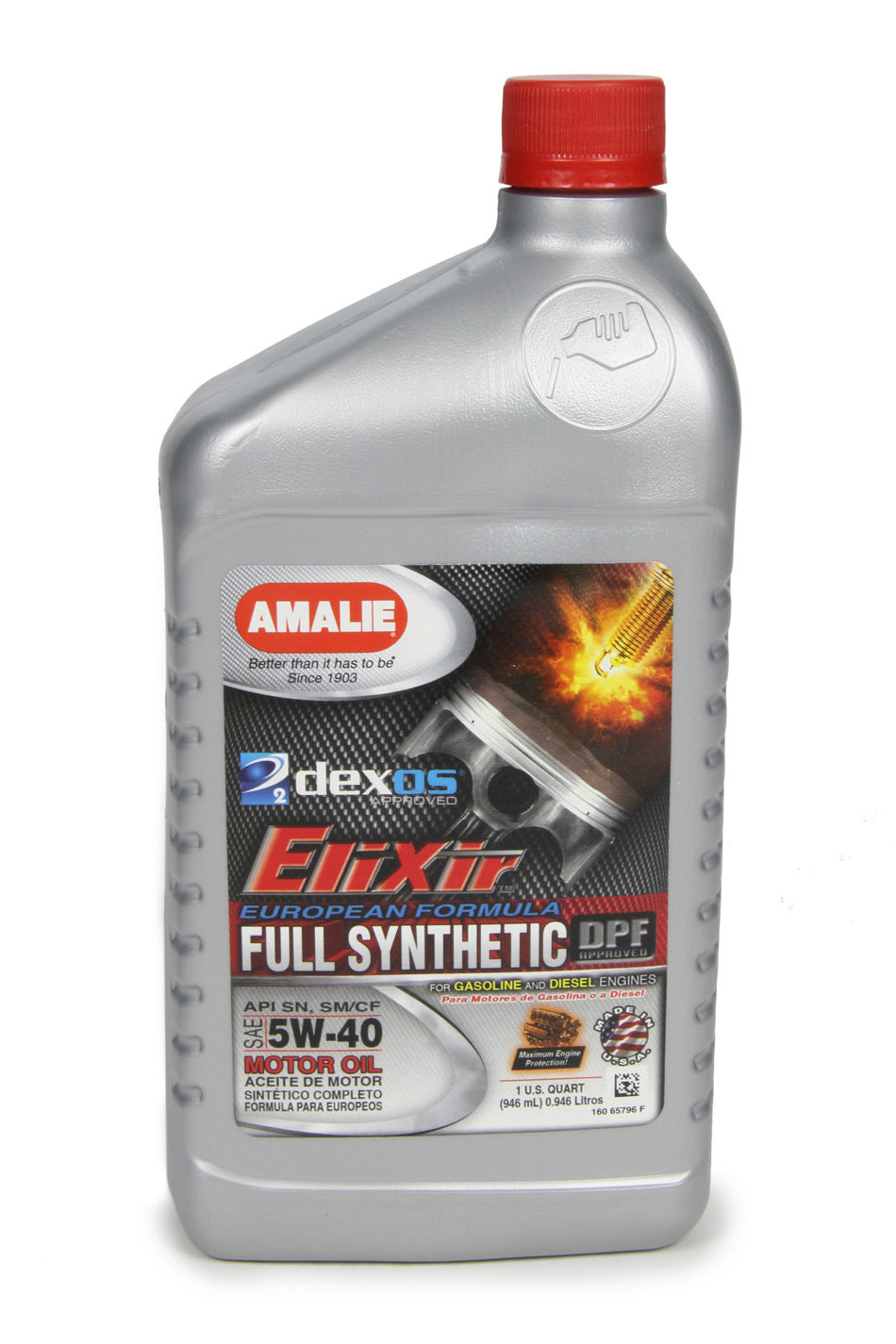 Amalie Elixir Full Synthetic 5w40 Dexos2 1Qt AMA65796-56