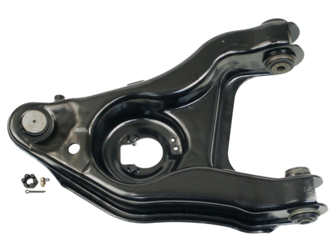 Moog Control Arm and Ball Joint Assembly:Replacement,Steel,Black