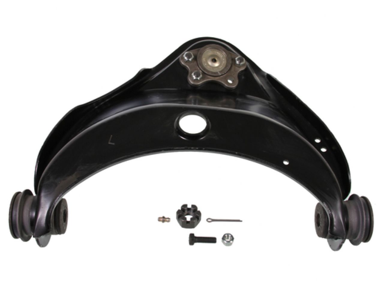 Moog Control Arm and Ball Joint Assembly:Replacement,Steel,Black