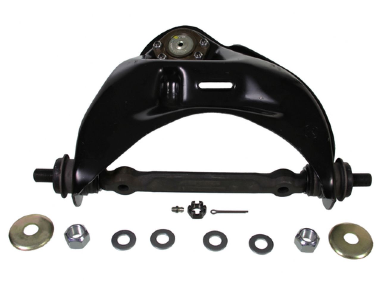 Moog Control Arm and Ball Joint Assembly:Replacement,Steel,Black