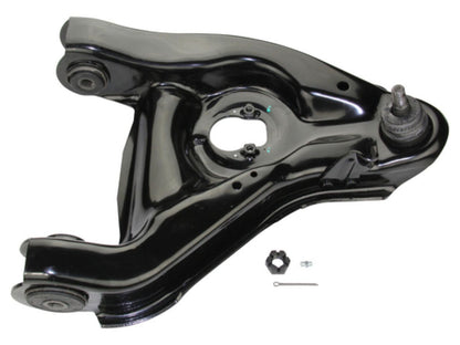 Moog Control Arm, Replacement, Steel, Black, Front Lower Passenger Side