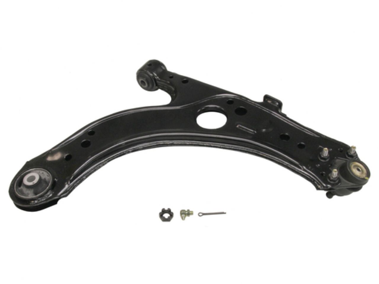 Moog Control Arm and Ball Joint Assembly:Replacement,Steel,Black