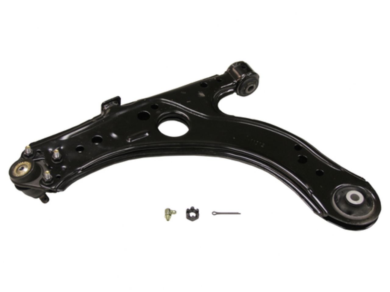 Moog Control Arm and Ball Joint Assembly:Replacement,Steel,Black