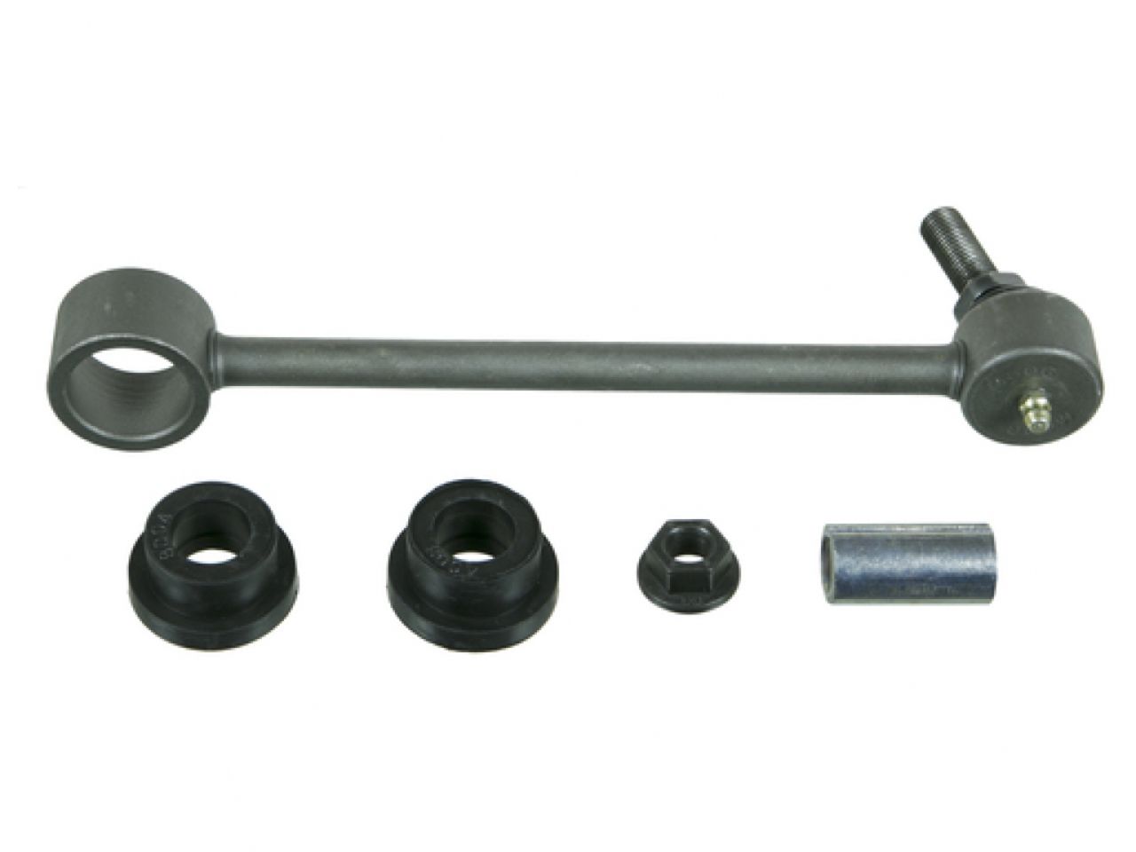 Moog Stabilizer Bar Link Kit:Sway Bar Link, Rear, Rubber Bushings, Cadillac