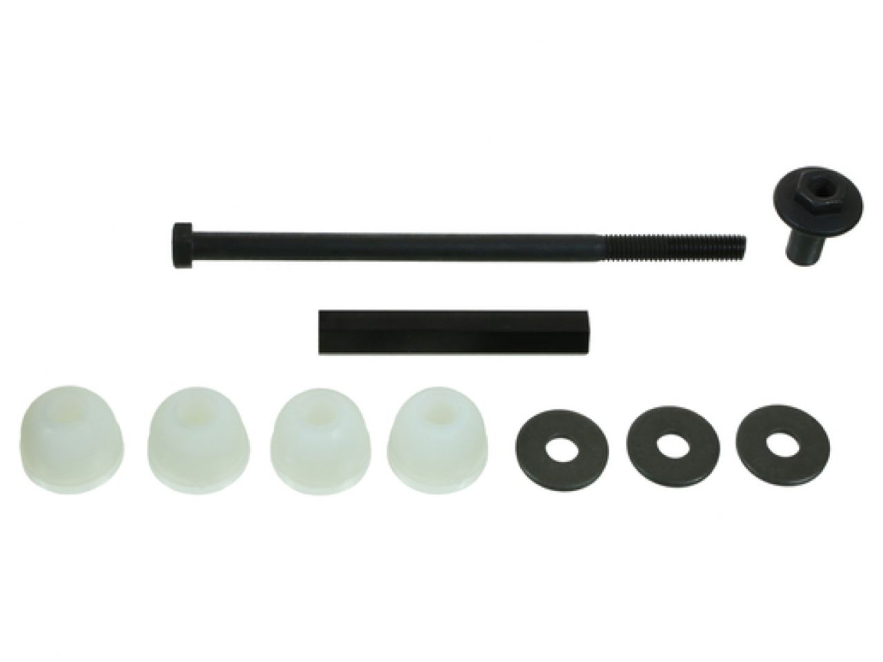 Moog Stabilizer Bar Link Kit:End Link, Sway Bar, Polyurethane, White, Front