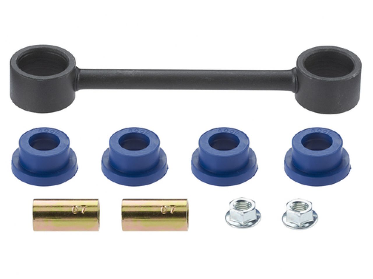 Moog Stabilizer Bar Link:Blue Polyurethane Bushings,Rear,Dodge, Jeep