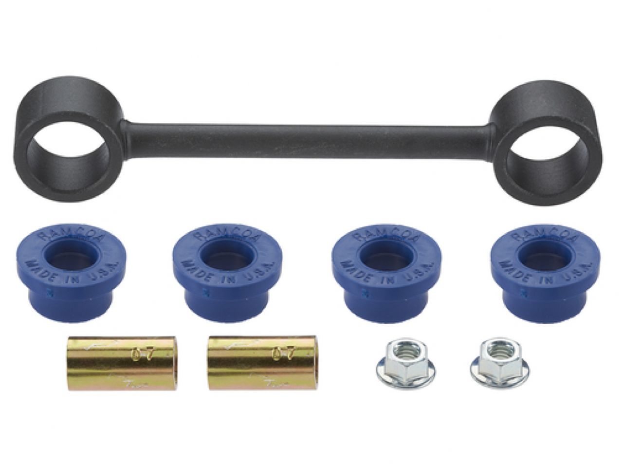 Moog Stabilizer Bar Link:Blue Polyurethane Bushings,Rear,Dodge, Jeep