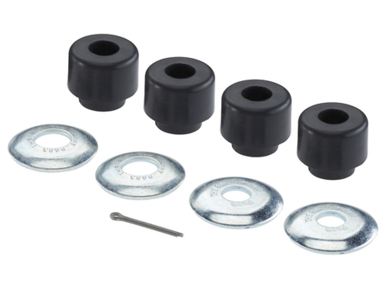 Moog Radius Arm Bushings Kit:Front Position,Rubber,Black,Ford