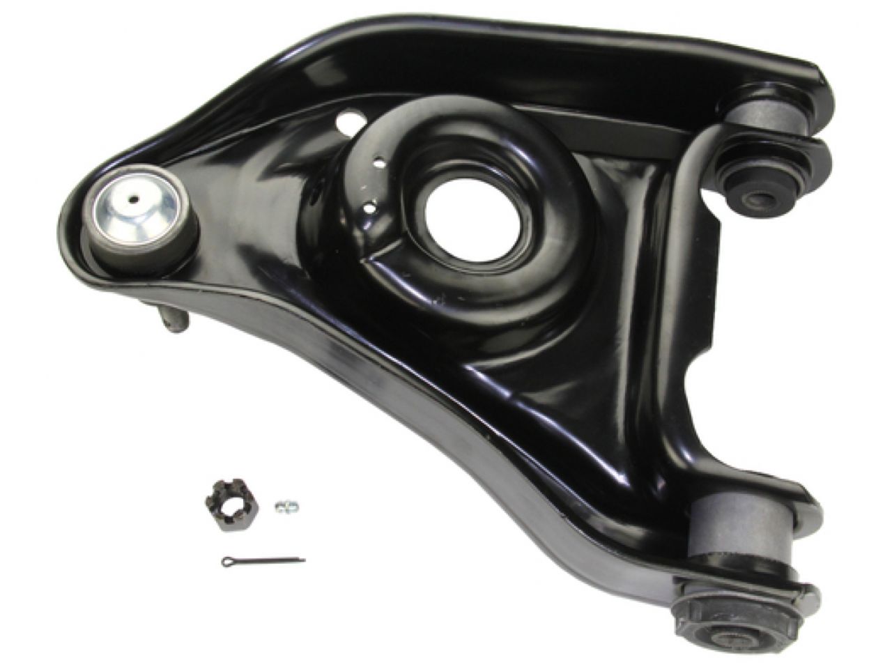 Moog Control Arm and Ball Joint Assembly:R-Series,Steel,Black,Ford