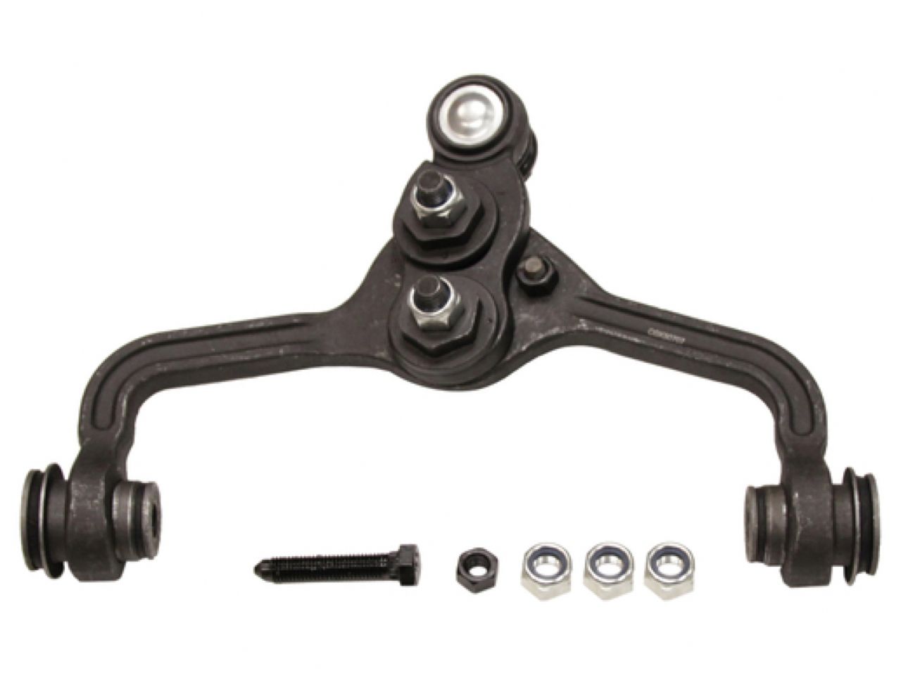 Moog Control Arm and Ball Joint Assembly:Front Upper,Steel,Black,Lincoln