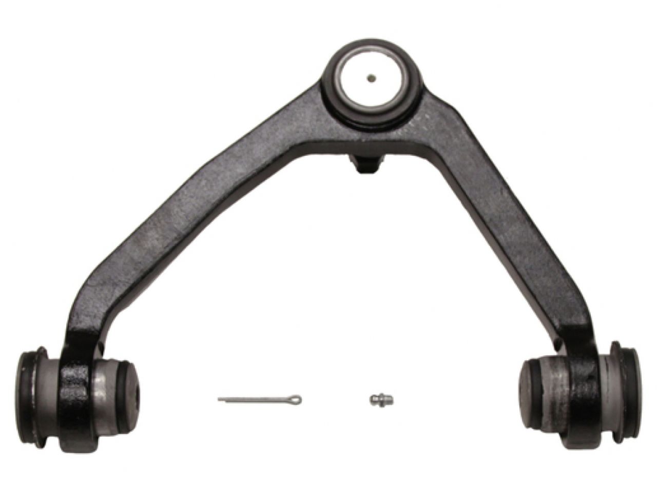 Moog Control Arm and Ball Joint Assembly:Front Upper,Steel,Black