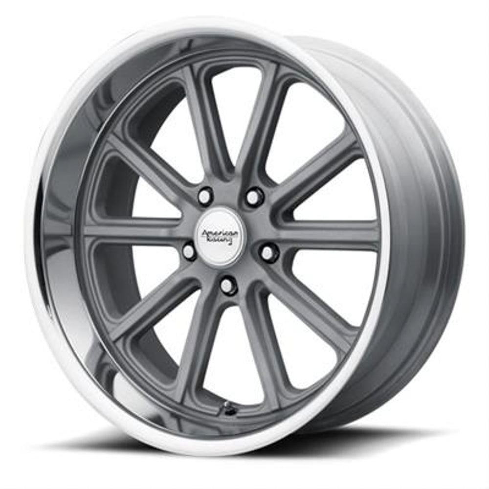 American Racing Wheels RODDER 18x9.5 5x120.65 V INTAGE SILVER W/ DIAMOND AMRVN50789534400