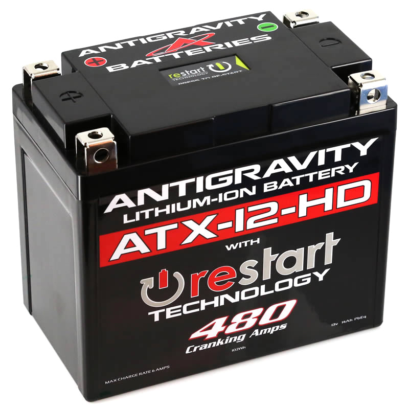 Antigravity Batteries Antigravity YTX12 High Power Lithium Battery w/Re-Start AG-ATX12-HD-RS