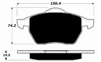 Porterfield Brake Pads for 1999 VOLKSWAGEN JETTA VR6 w/o sensor