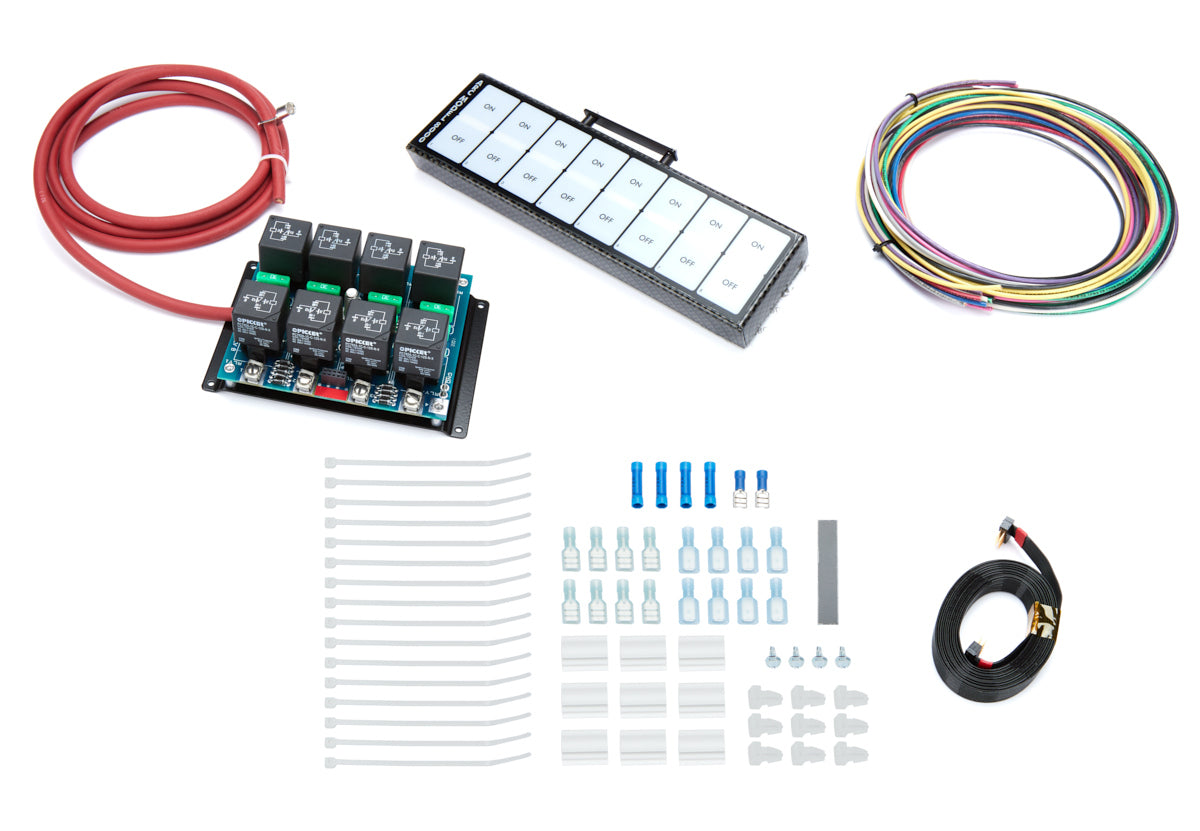 Auto Rod Controls 8 Switch In-Dash Control Module C/F Finish ARC8003D