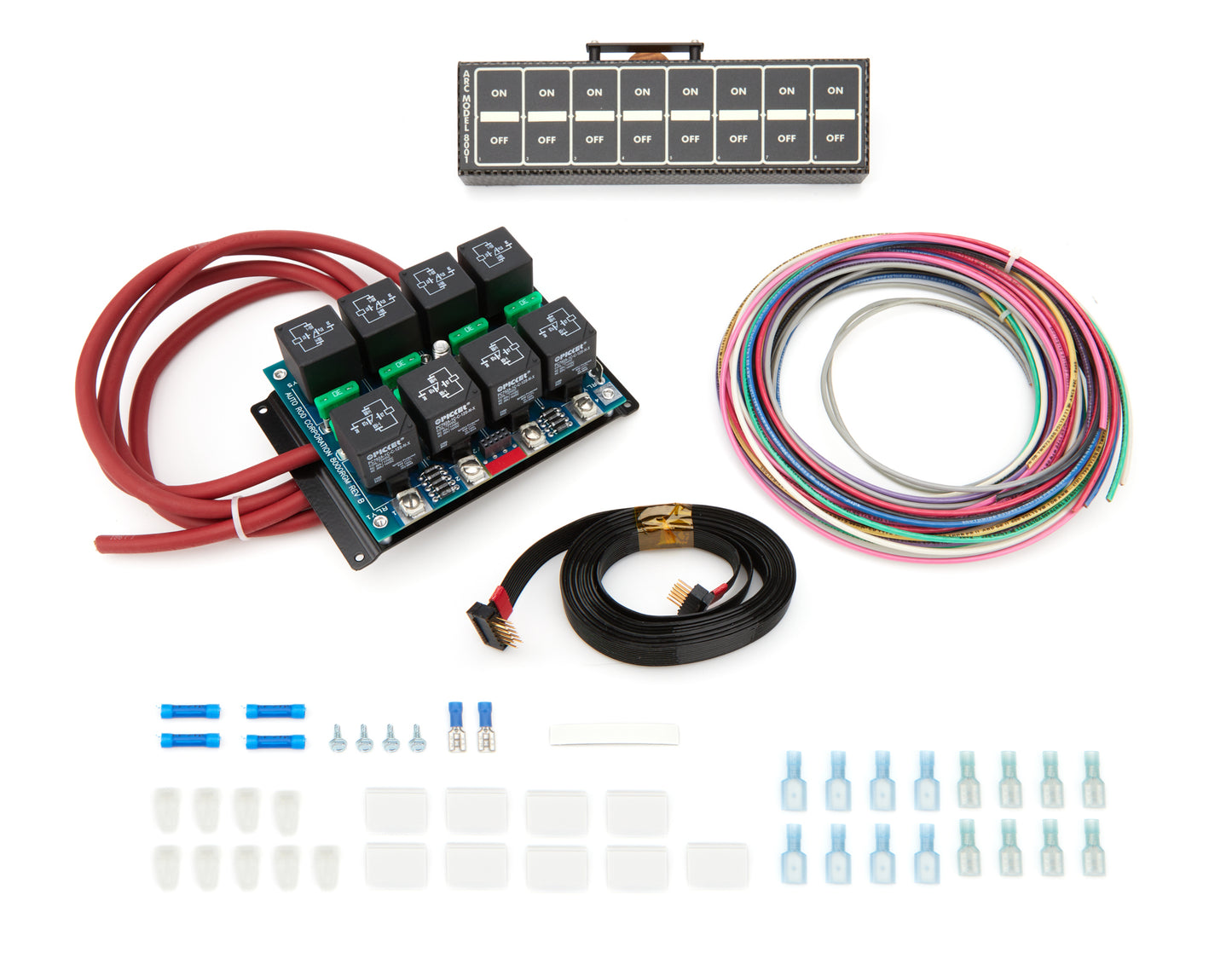 Auto Rod Controls 8 Switch In-Dash Control Module C/F Finish ARC8004D