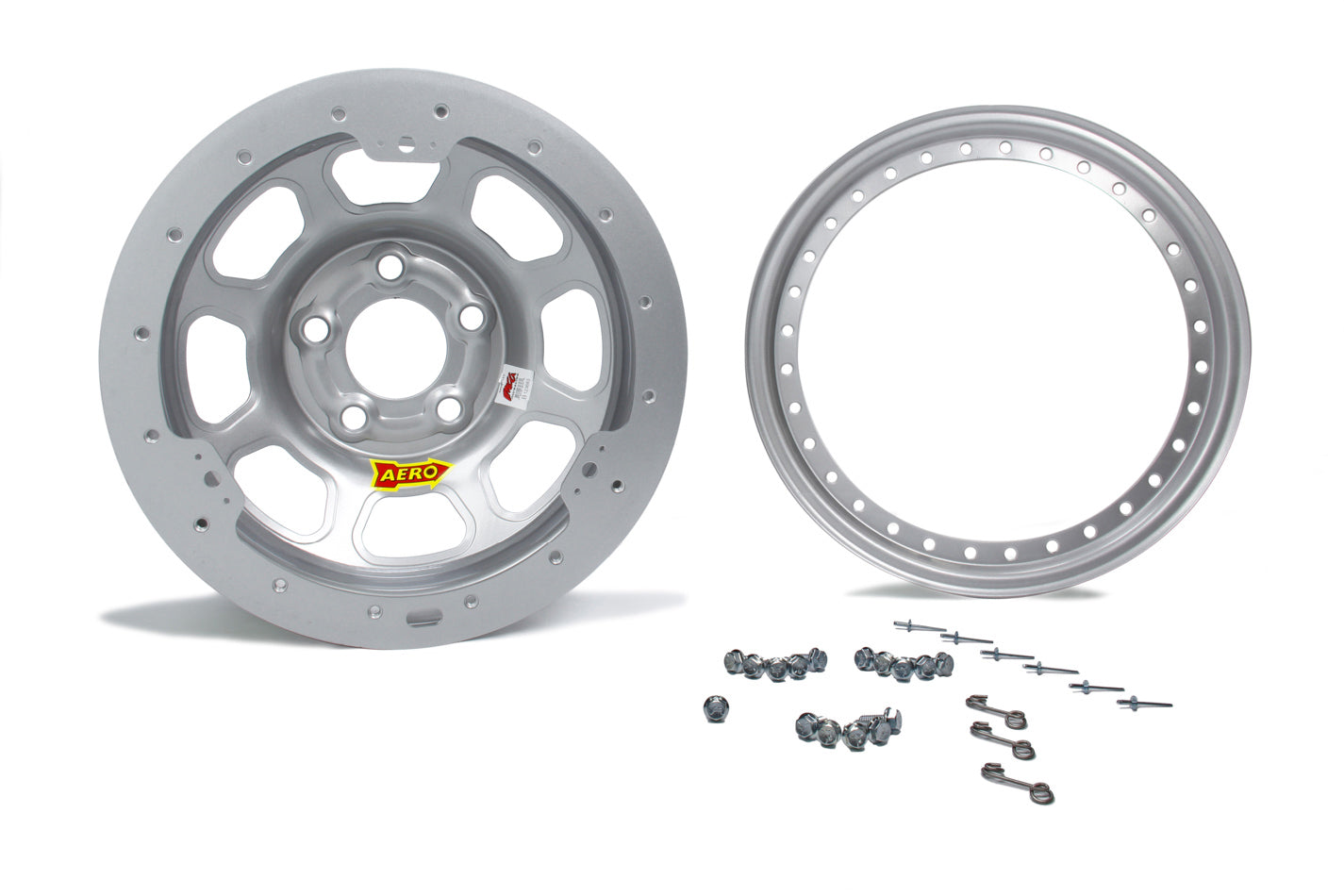 Aero Race Wheels 13x7 2in. 4.50 Silver Beadlock Wheel ARW33-074520S