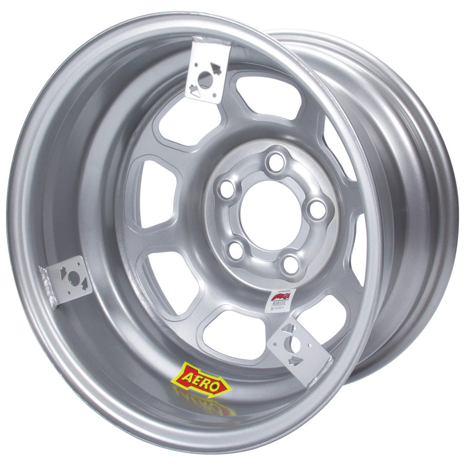 Aero Race Wheels 15x8 1in 5.00 Silver w/ 3 Tabs for Mudcover ARW52-085010T3