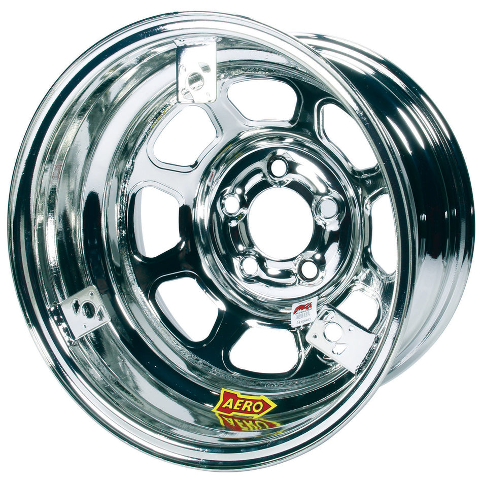 Aero Race Wheels 15X8 2in 4.75 Chrome w/ 3 Tabs for Mudcover ARW52-284720T3