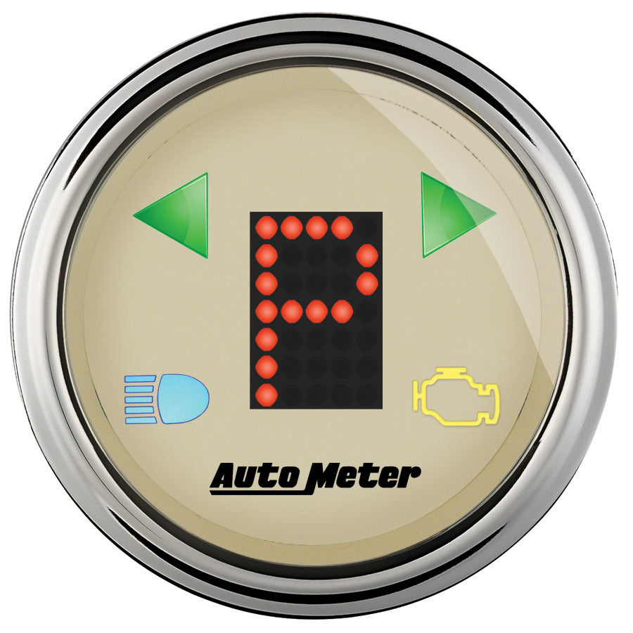 Autometer 2-1/16 Gauge PRNDL+ Beige Face Chrome Bezel ATM1860