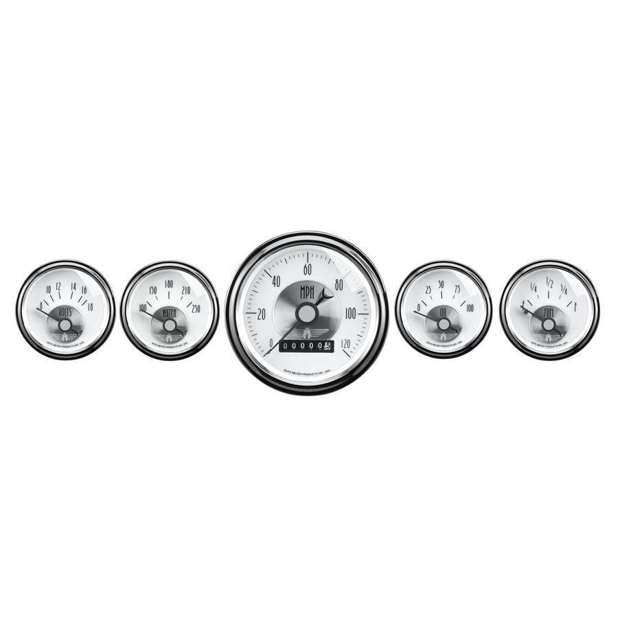 Autometer Prestige Pearl Gauge Kit 5-Piece set ATM2007