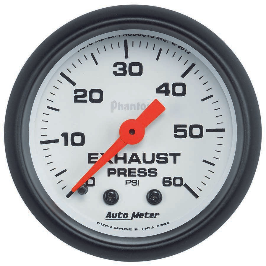 Autometer Exhaust Pressure Gauge 0-60psi Phantom Series ATM5725