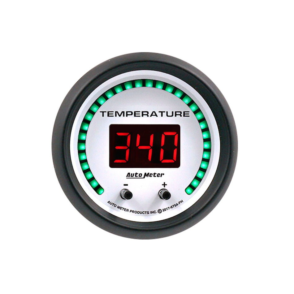 Autometer 52.4mm White Switchable 60-340 Degrees F / 40-170 Degrees C Phantom Elite Digital Gauge 6754-PH