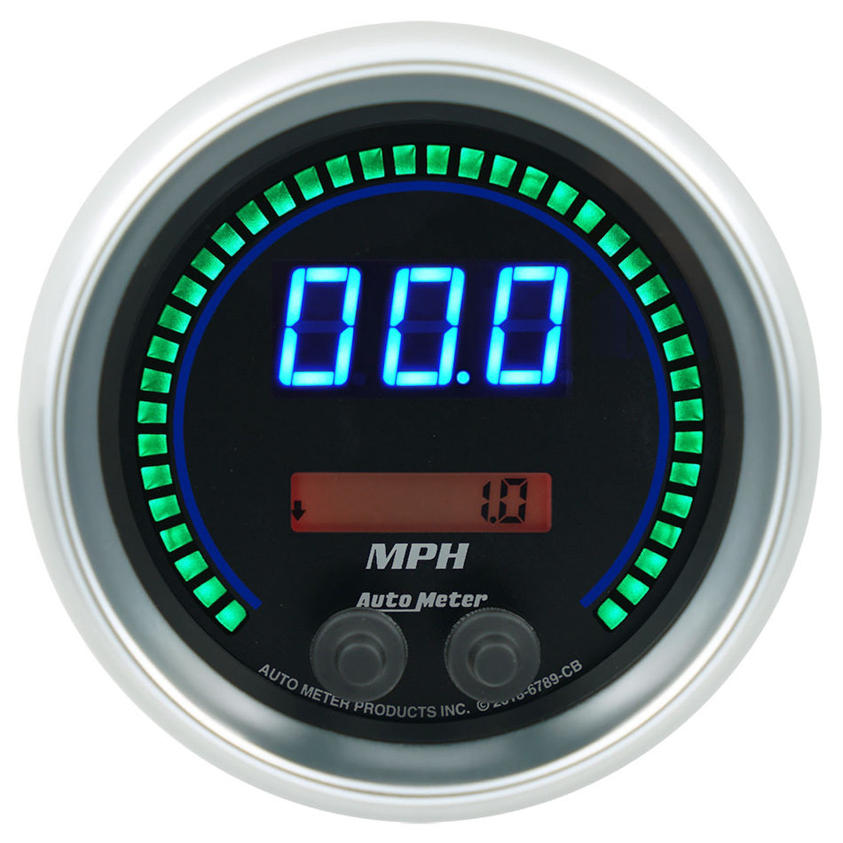 Autometer 85.7mm Black Switchable 260 MPH / 260 KM/H Speedometer Cobalt Elite Digital Gauge 6789-CB