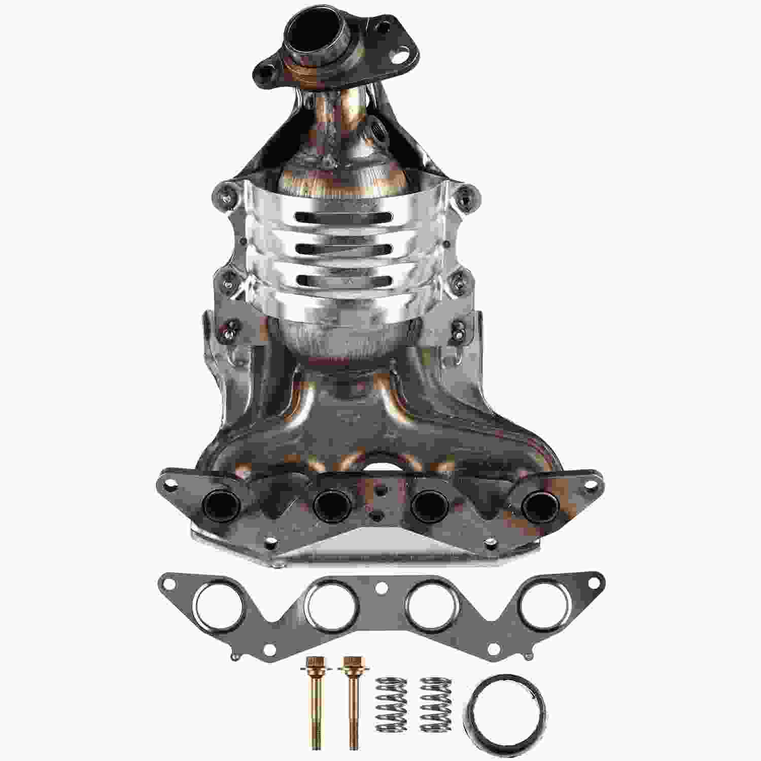 Graywerks Catalytic Converter with Integrated Exhaust Manifold  top view frsport 101304