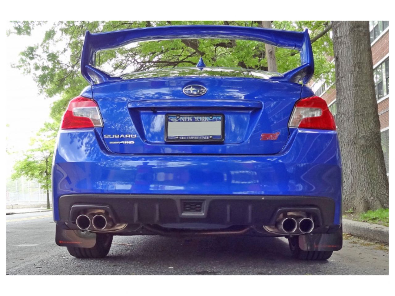 Rally Armor 2015-19 Subaru WRX & STI Sedan White Mud Flap Red Logo