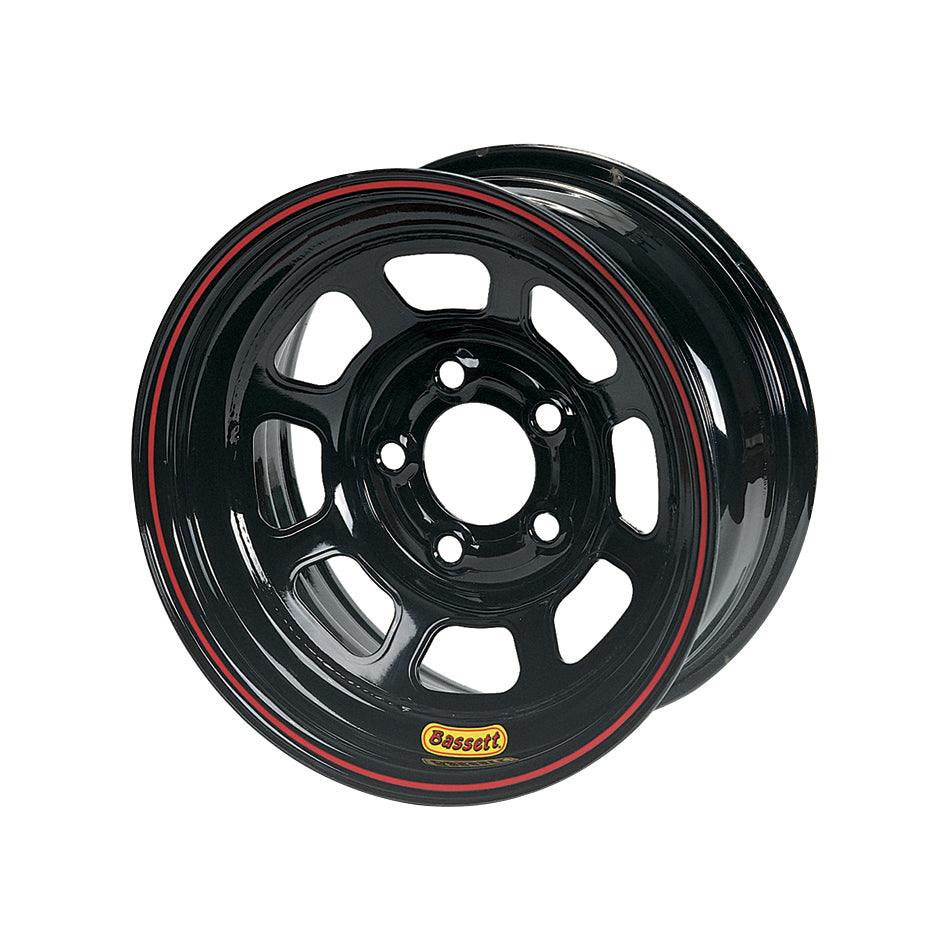 Bassett Wheel 14x7 D-Hole 5x 4.5in 2in BS Black BAS47SF2