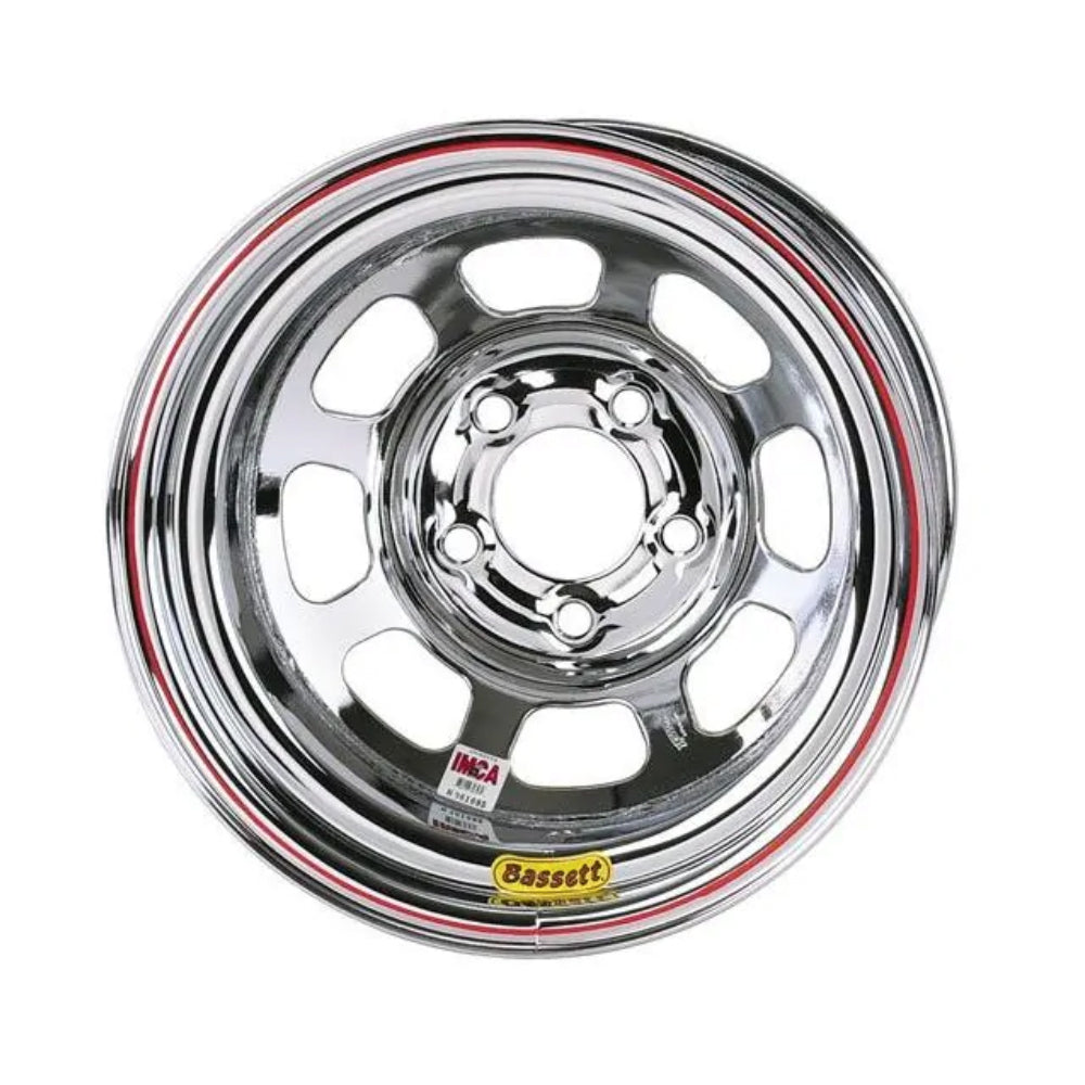 Bassett Wheel 14x7 D Hole 4x 100MM 3in Chrome BAS47SH3C