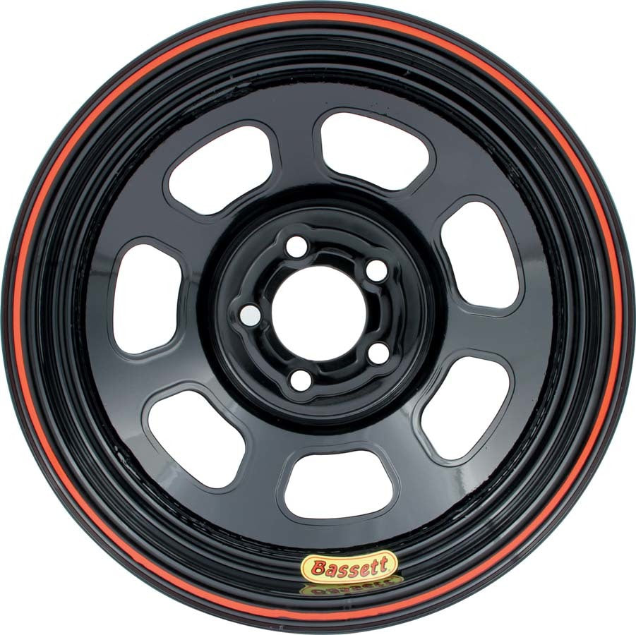 Bassett Wheel 14x7 D-Hole 5x100mm 2in BS Black BAS47SN2