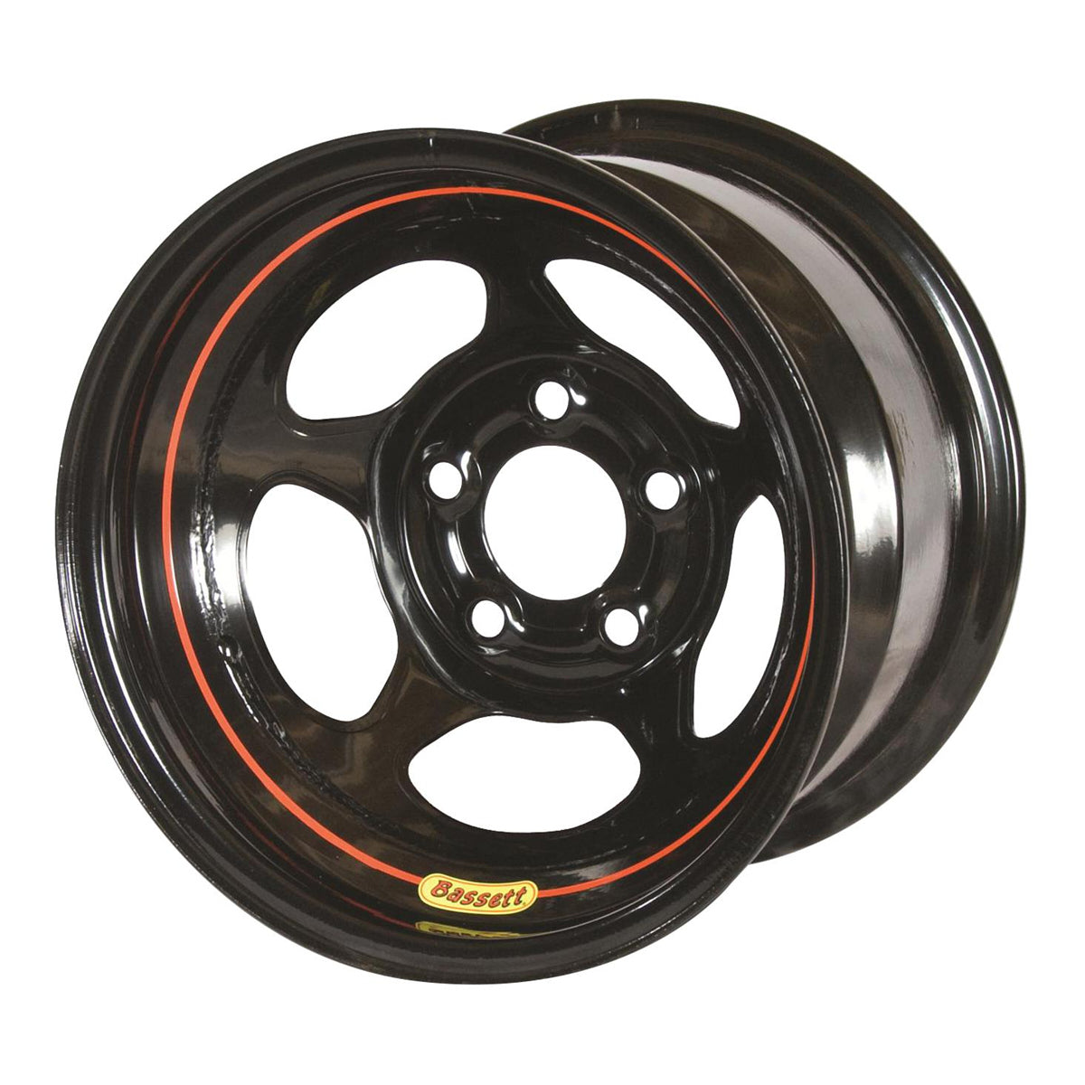 Bassett Wheel 15in x 10in 3in BS 5x5 Blakc Inertia BAS50L53