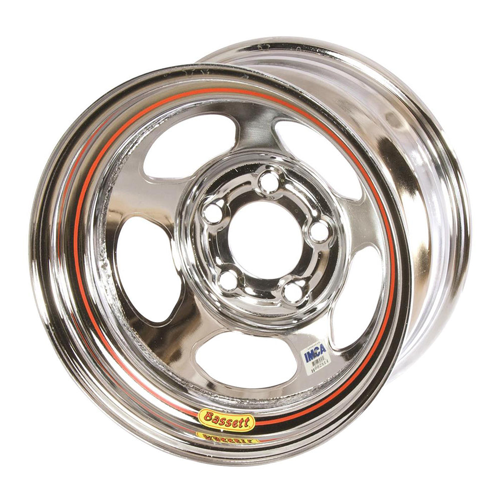 Bassett 15x8 IMCA Chrome Inertia 5x5 BAS58A52IC