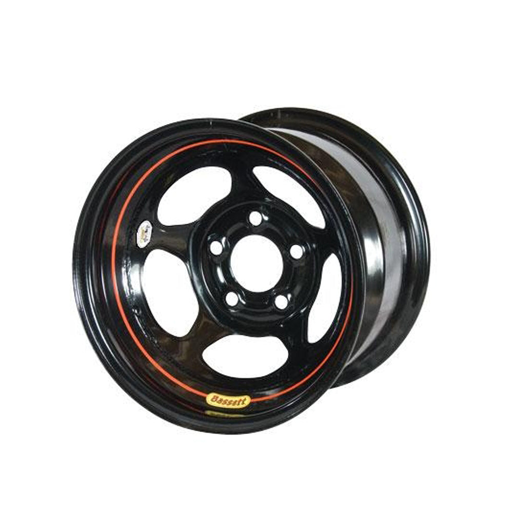 Bassett Wheel 15x8 5x5 3in Armor Edge Black BAS58A53W