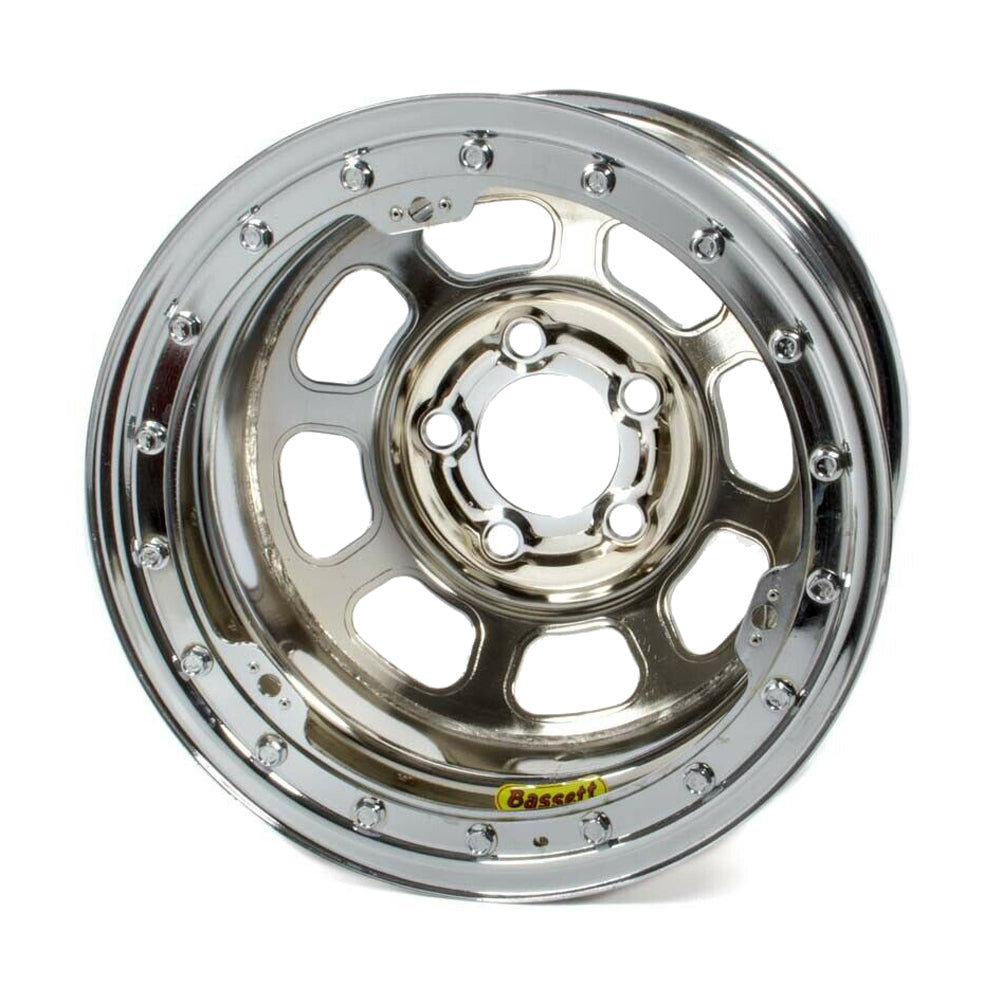 Bassett 15x8 B/L Chrome Wheel 5x5 3in BS BAS58D53ICLK