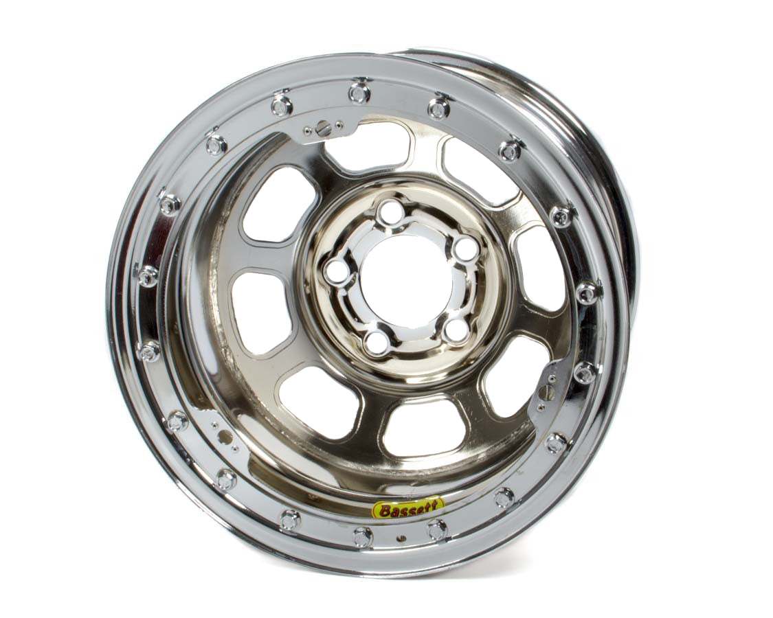 Bassett 15 x 8.75 B/L Chrome 5x5 2in BS D-Hole BAS59D52CLK