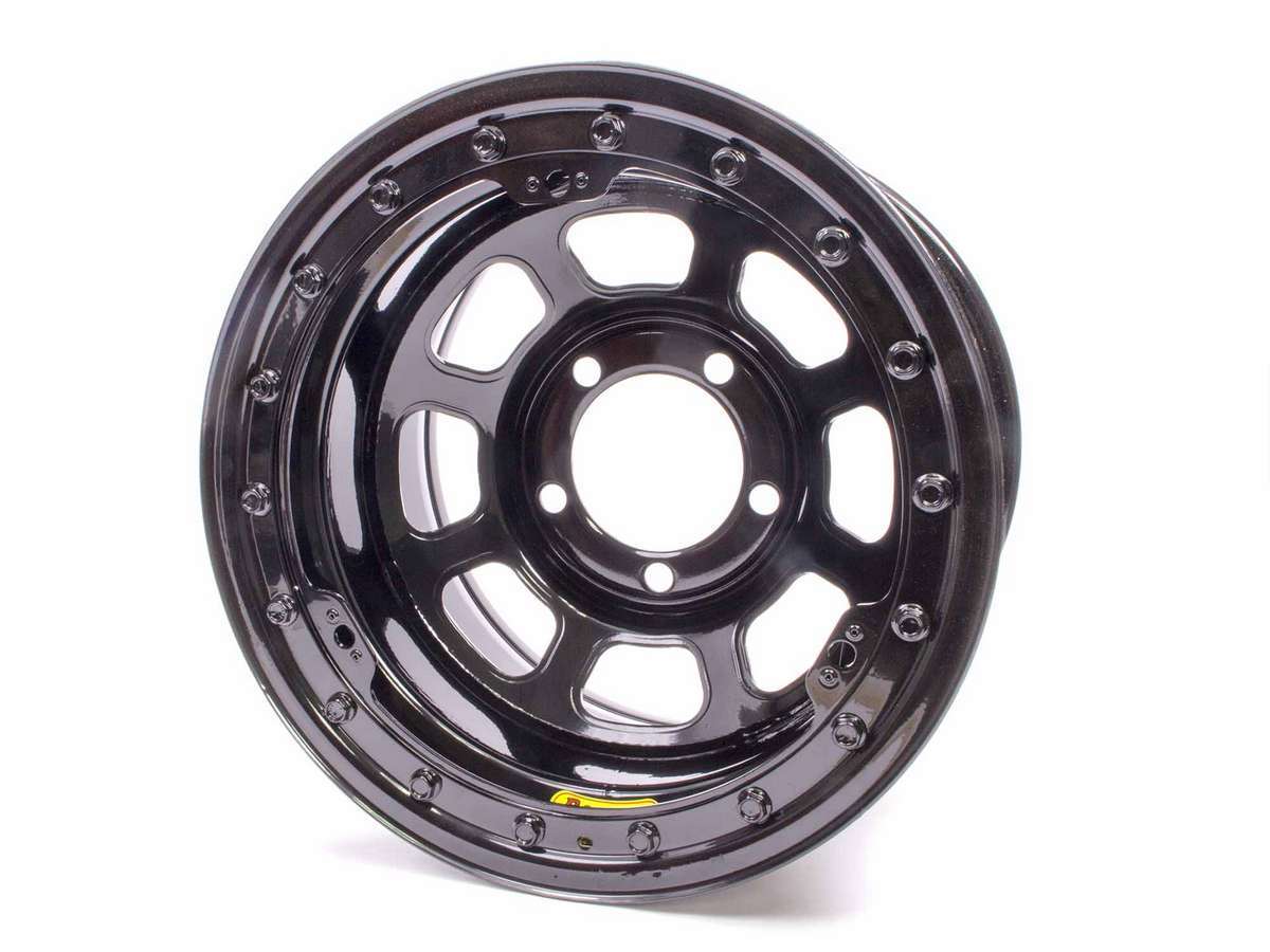 Bassett 15 x 8.75 B/L Black 5x5 2in BS D-Hole BAS59D52LK